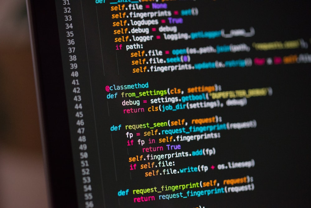 a computer screen with a bunch of code on it